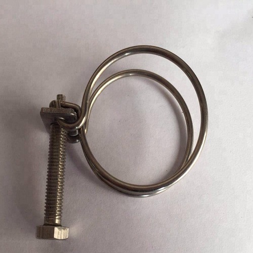 Best quality and low price heavy duty double wire hose clamps stainless steel