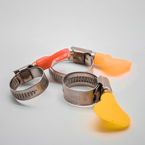 Low price industrial supply germany type handle hose clamp with plastic butterfly from China