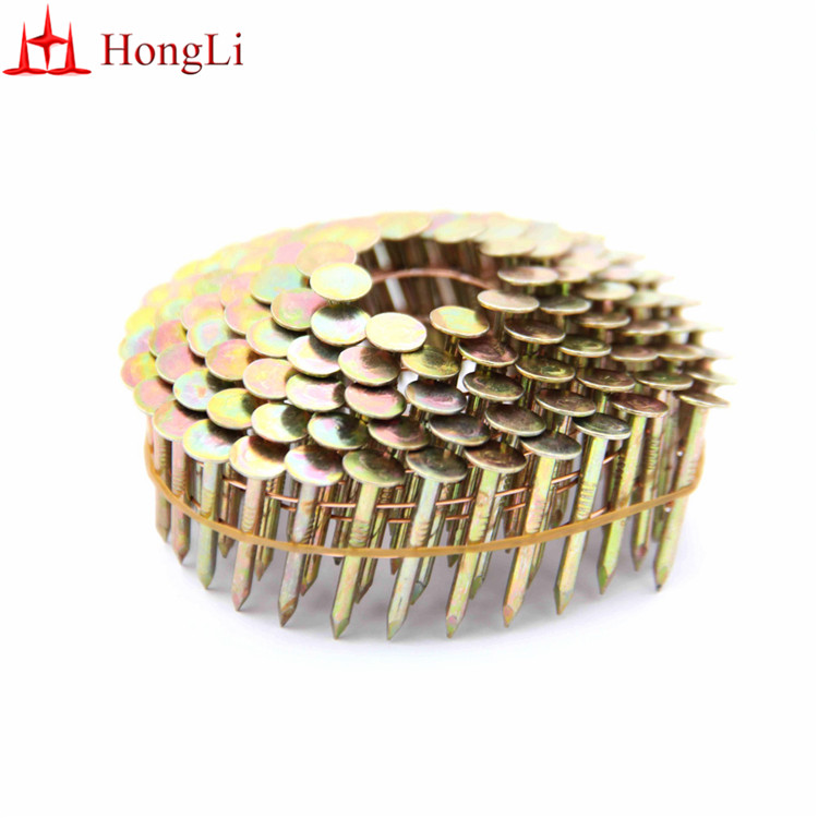 Golden Zinc Smooth Shank 1 1/4 x 120 Coil Roofing Nails 