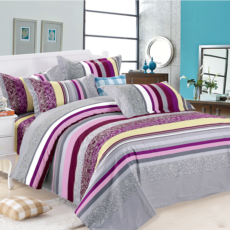 Popular and Fashional Striped Bedding Sets Comforter as High Grade Fabric and Cotton