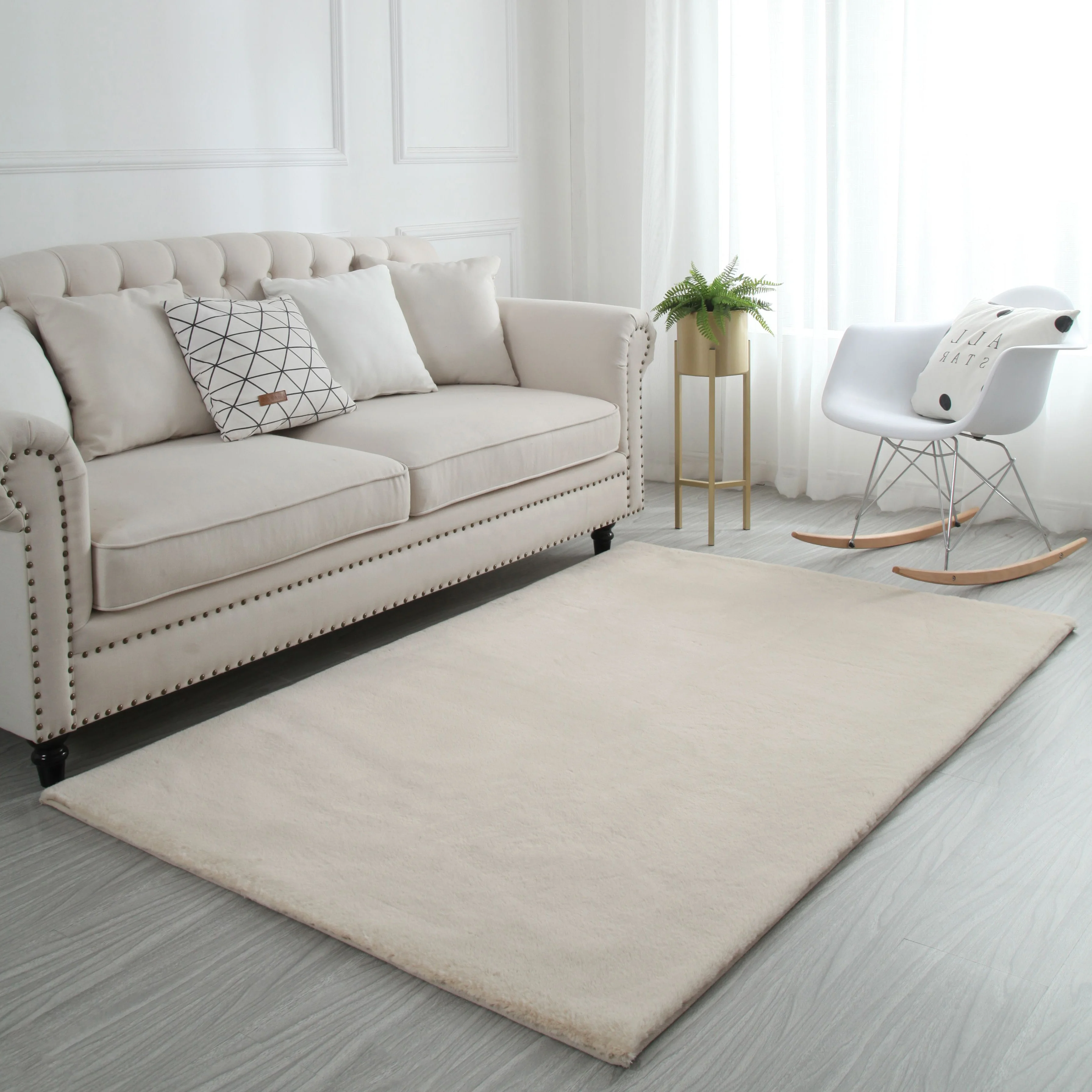 Faux Rabbit Fur Rug