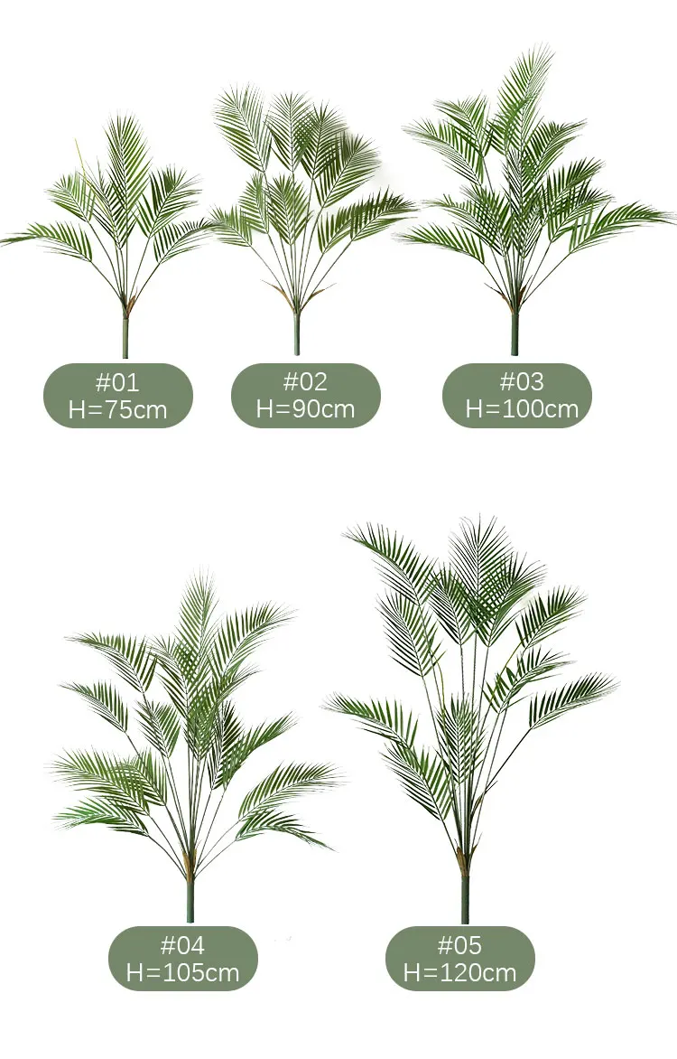  Artificial Plants Palm Leaves