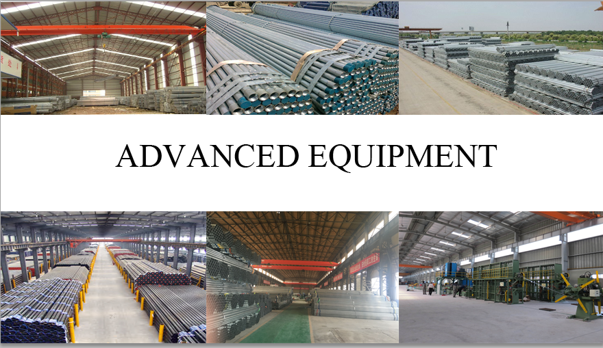 advance equipment of hot galvanized steel pipe made in China