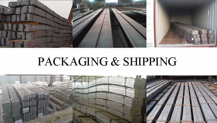 Packaging and Shipping of Hot sale A36, SS400, Q235 Hot rolled steel copper flat bar