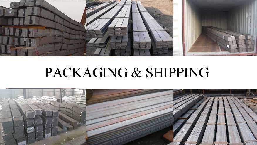 Packaging & Shipping of factory produce low price prime q235 a36 steel flat bar