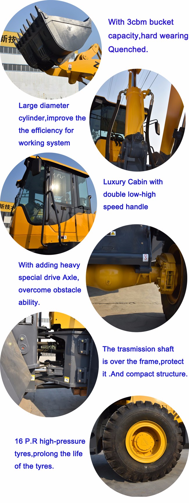 Farm machinery equipment 5 ton wheel loader for sale with 23.5-25 tires
