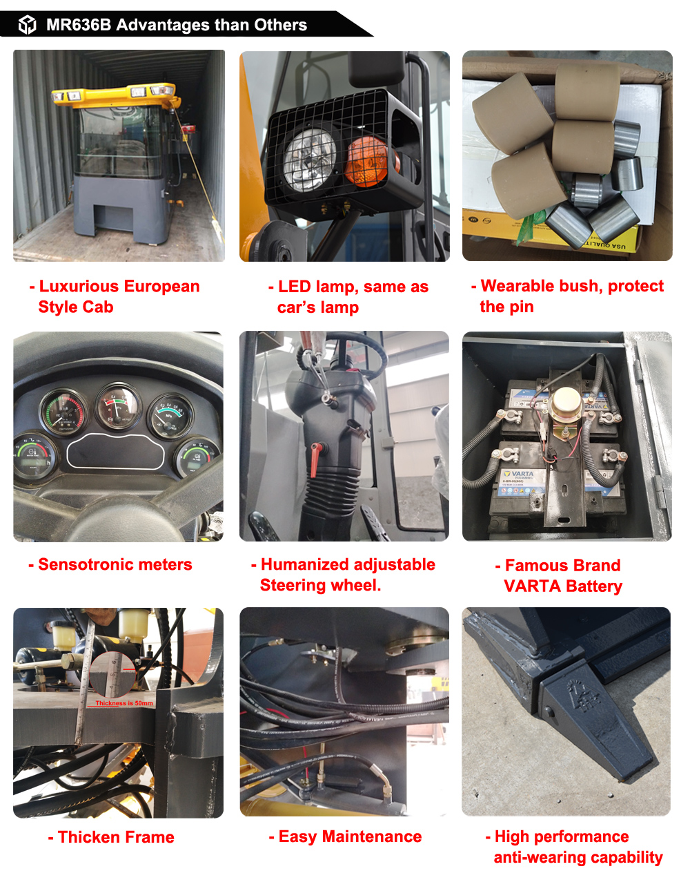 Mountain Raise Manufacturer 636 zl30 Wheel Loader