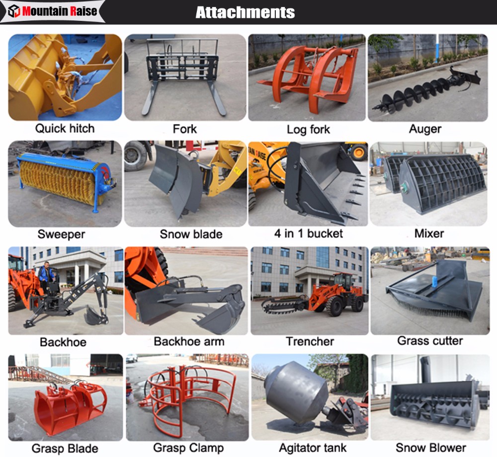 Hot sale Wheel Sugarcane Loader With Rotating Grab Attachments