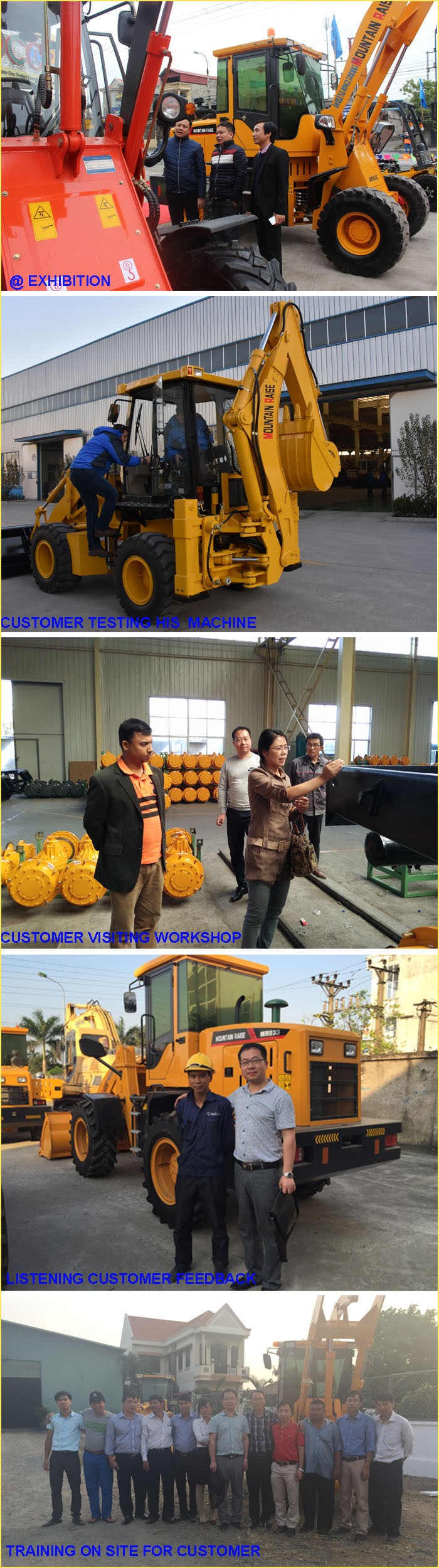 chinese articulated high quality cheap backhoe loader for sale