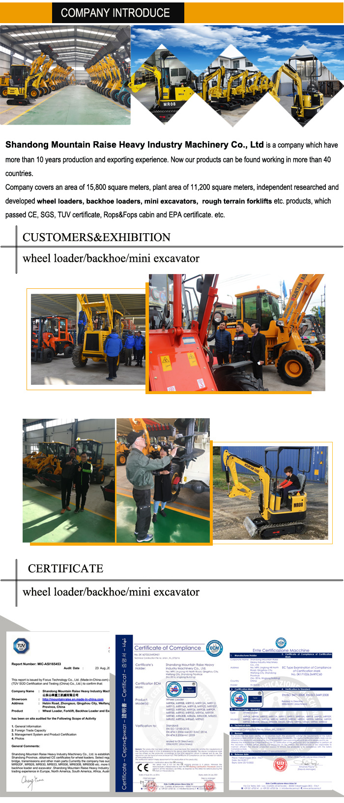 CE certifacte small digging machine mini excavator prices with hammer for sale