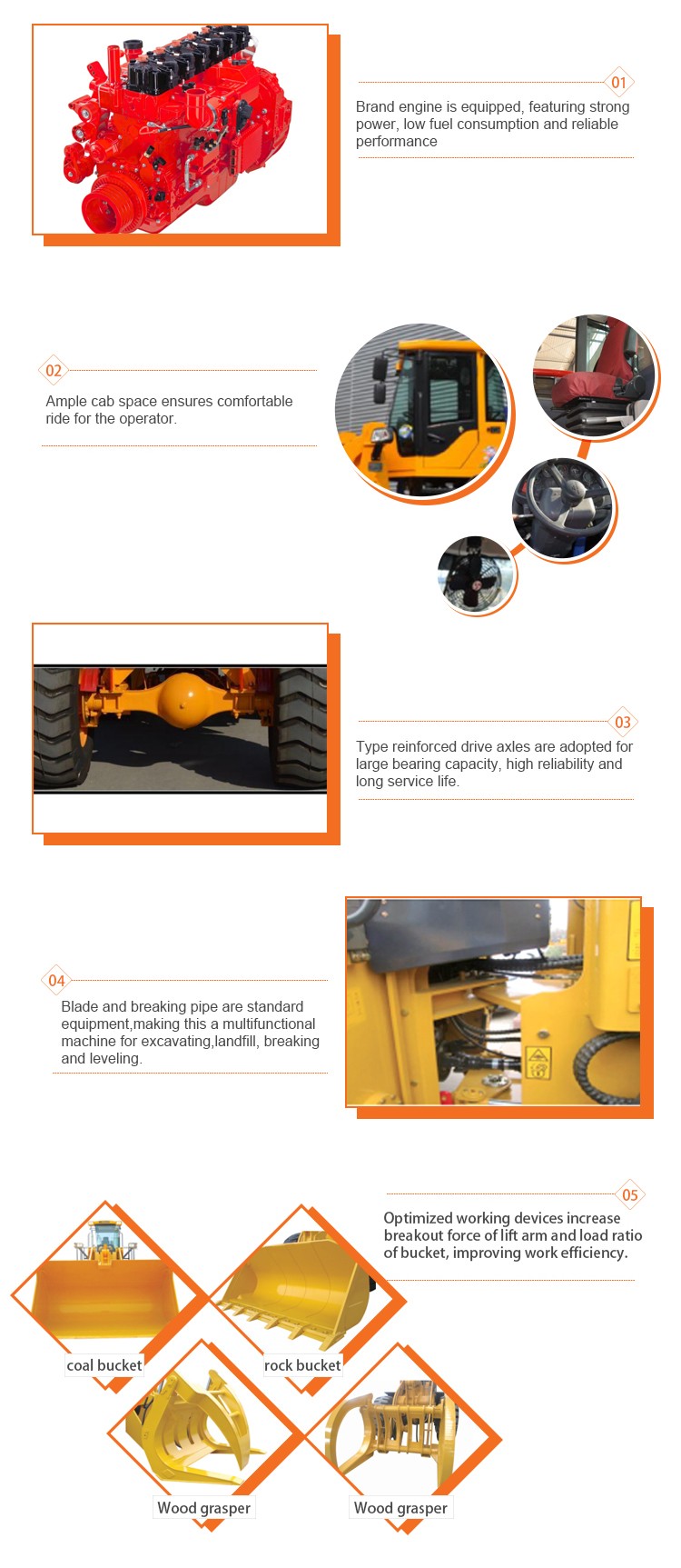 Bucket capacity 3 cbm operator wheel loader