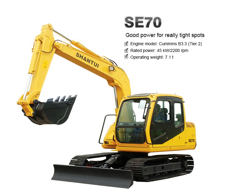 Good working condition Shantui Crawler excavator SE70