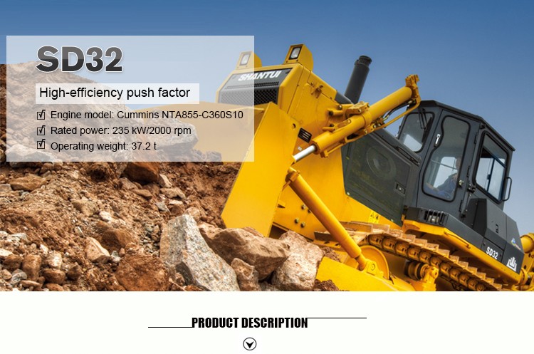 Hydraulic shandong bulldozer with high efficency