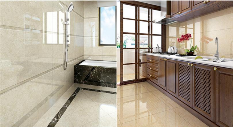 Double Loading First Choice White Yellow Crystal Floor Tiles Pulati Ceramic Tiles