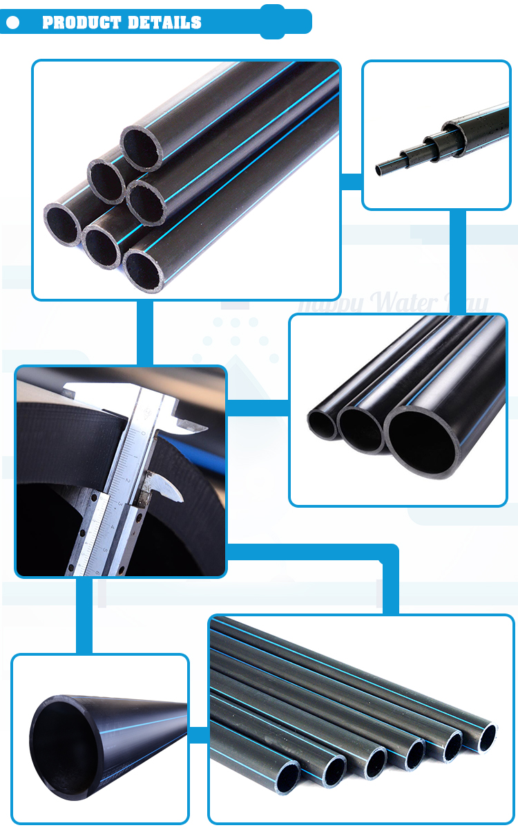 Standard Length 6m 8 inch sizes hdpe water supply pipe malaysia